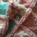 Baby Girl Rag Quilt Penny Lane Riley Blake Pink Aqua Minky Security Blanket