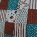 Baby Boy Minky Blanket Crib Quilt Patchwork Riley Blake All Star Blue Brown