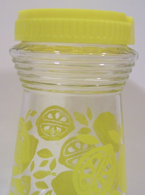 Vintage Glass Lemonade Pitcher with lid