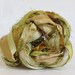 Hand Dyed Recycled Sari Silk Ribbon - Sea Grass, 10 yds