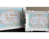 O HOLY NIGHT - Printable Nativity Signs - 4"x6" and 5"x7" Designer Signs - Blue, Gold, Nativity - O Holy Night Collection Il_170x135