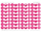 MISTLETOE CHANDELIER - Printable Candy Stickers - Hot Pink and Chevron - Mistletoe Chandelier Collection Il_170x135