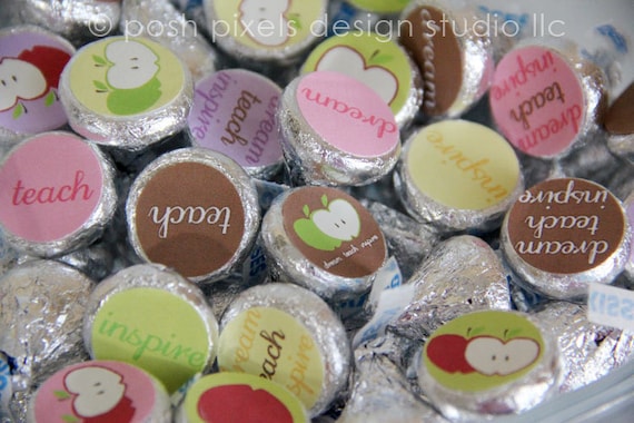 TEACHER GIFT - Printable Teacher Appreciation Candy Stickers - DIY Dream, Teach, Inspire Collection - by Make Life Cute Il_570xn