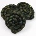 Black Alpaca/ Cultivated Silk Roving - Hand Painted Roving for Spinning or Felting