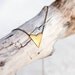 vintage brass arrow necklace