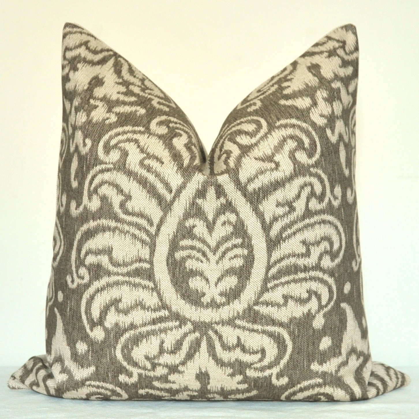 Ikat Pillow Grey Ikat Handmade PillowPillow Cover