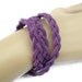 Bracelet Triple Wrap Purple Suede