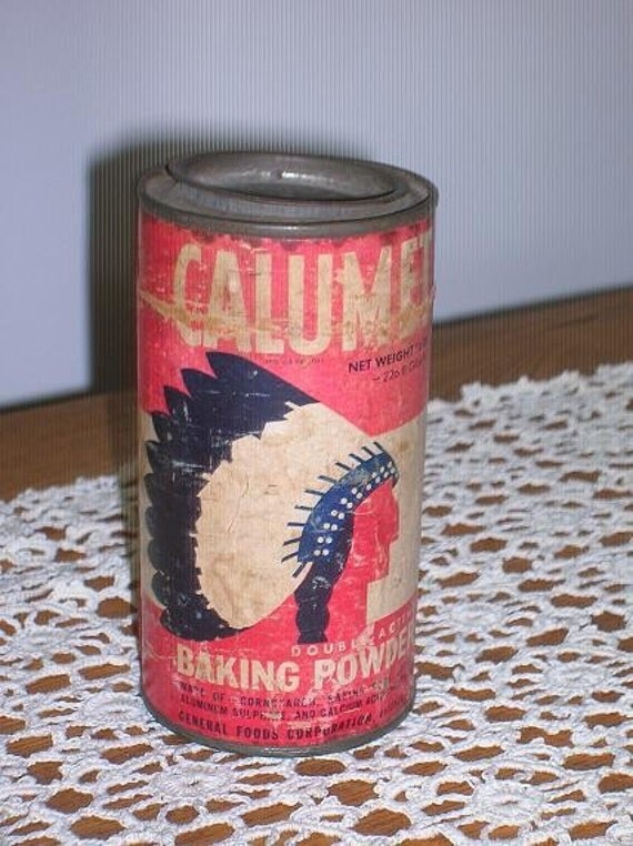 Vintage Calumet Baking Powder Container by RaesVintage on Etsy