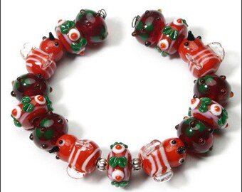 Handmade Lampwork Bead Set - Kiln Annealed BB69