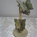Vintage Brass Stand Organizer Butterfly