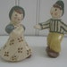 Vintage Figurines Ceramic Dancing Couple