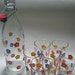 Vintage Carafe Glasses Daisy Juice Bottle Set