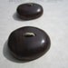 2 Wood Buttons-Handmade Wooden Buttons in Reclaimed Black Walnut Wood- Knitting, Sewing, Craft Buttons