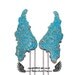 Turquoise Blue Fairy WIngs Filigree Art Nouveau Amish Hair Pins