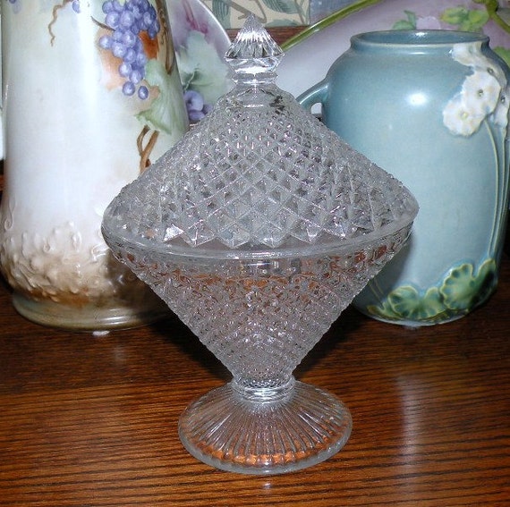 ENGLISH HOBNAIL Cone Shaped Candy Dish Perfect condition for