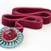 Burgundy and blue neckace, fall ceramic necklace