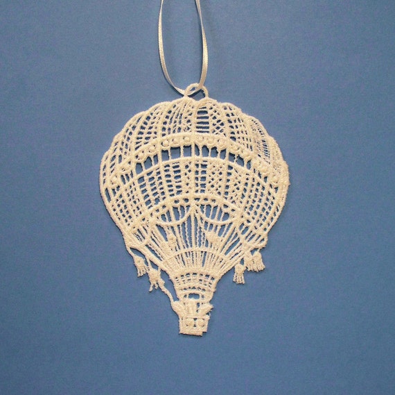 hot air balloon lace christmas ornament hot air balloon lace christmas ornament