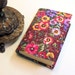 SALE - Fabric Paperback Book Cover Mass Market Size - Pansies