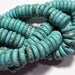 LOOSE BEADS - Magnesite Beads - 4x13mm Discs - Turquoise Blue (15 beads) - gem672