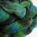 Silksheep wool combed top spinning fiber 4oz - brown, burgundy, blue: Grotto