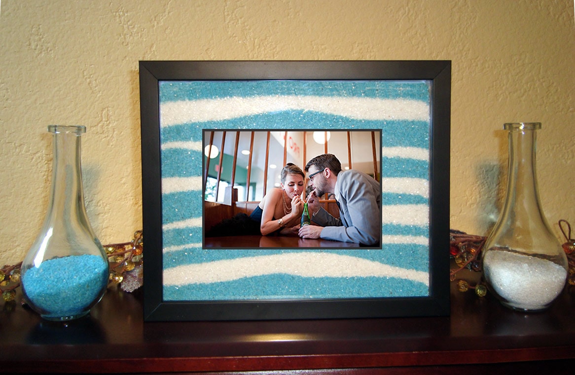 Unity Sand Ceremony Frame Set in Chabby Chic Barnwood White