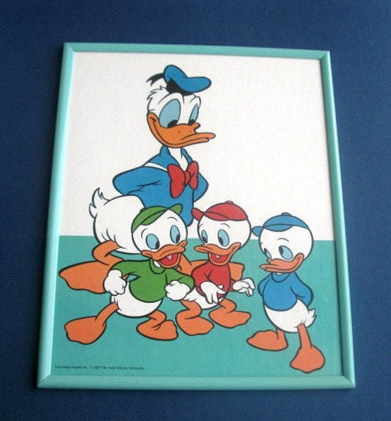 Reserved for D Vintage Disney Donald Duck picture frame 1987