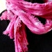 Pink Passion Hand Dyed Cotton Crinkle Gauze Long Skinny Scarf