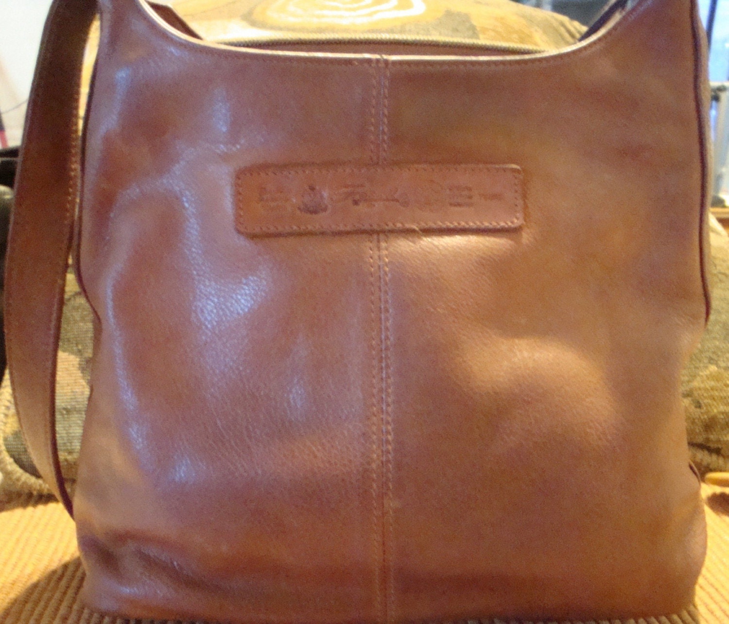 Vintage FOSSIL Brown Leather Handbag 75082