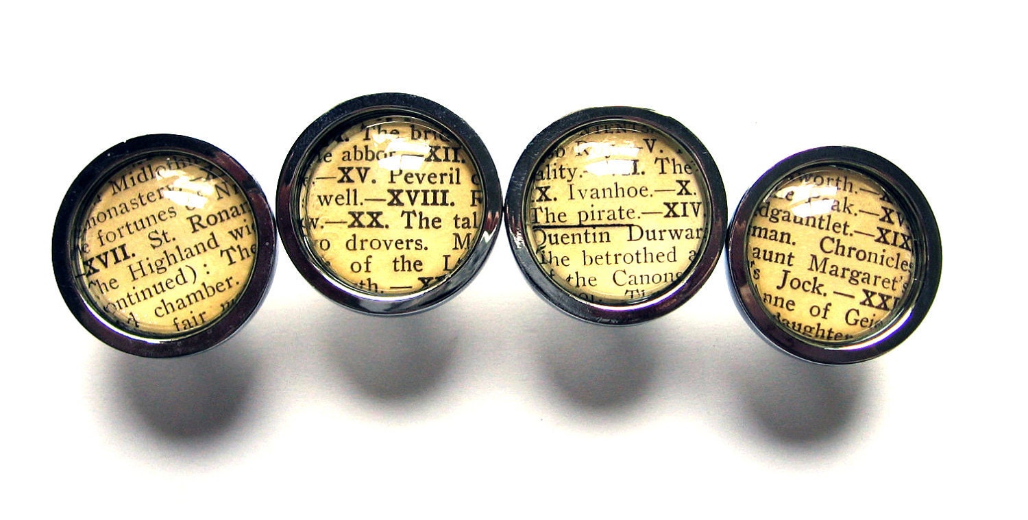 Vintage Library Card Catalog Knobs or Drawer Pulls