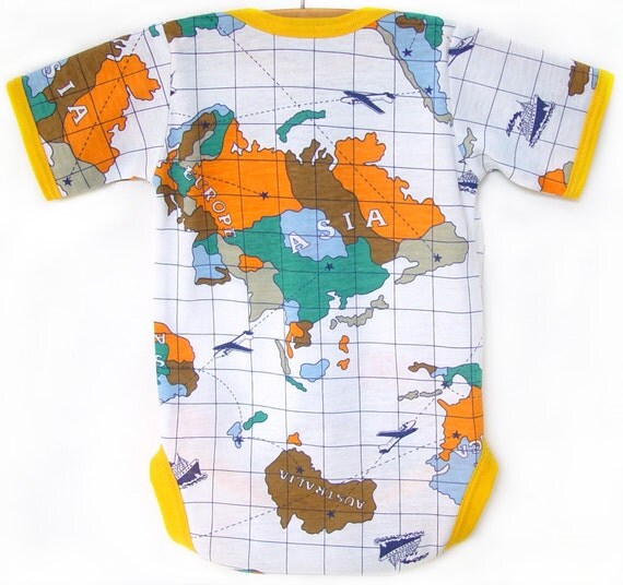 Ready to ship only / Around the World Onesie / Size 612