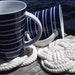 Nautical Decor - 4 Turks Head Cotton Coasters- Very Nautical and Classic - hostess gift, birthday gift, for her, for him, for them