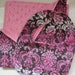 girls bib and burp cloth set