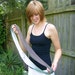 Hand Dyed Green to Brown Fade Hemp Jersey Scarf