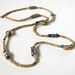 Living Wage Soul of Somanya Support Necklaces- Tan with Aqua/White//Yellow/Brown Krobo Beads