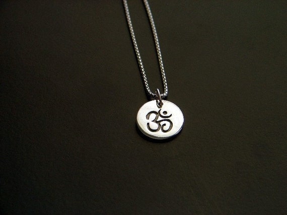 Mens Om Necklace Yoga Jewelry for Men Mens Om Symbol by omdesigns