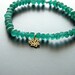 Emerald Lotus 24K Vermeil Bracelet Love Wealth New Beginnings