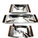 Danish KALMAR Stainless Steel and Rosewood Hors D'oeuvres Serving Set with Utensils
