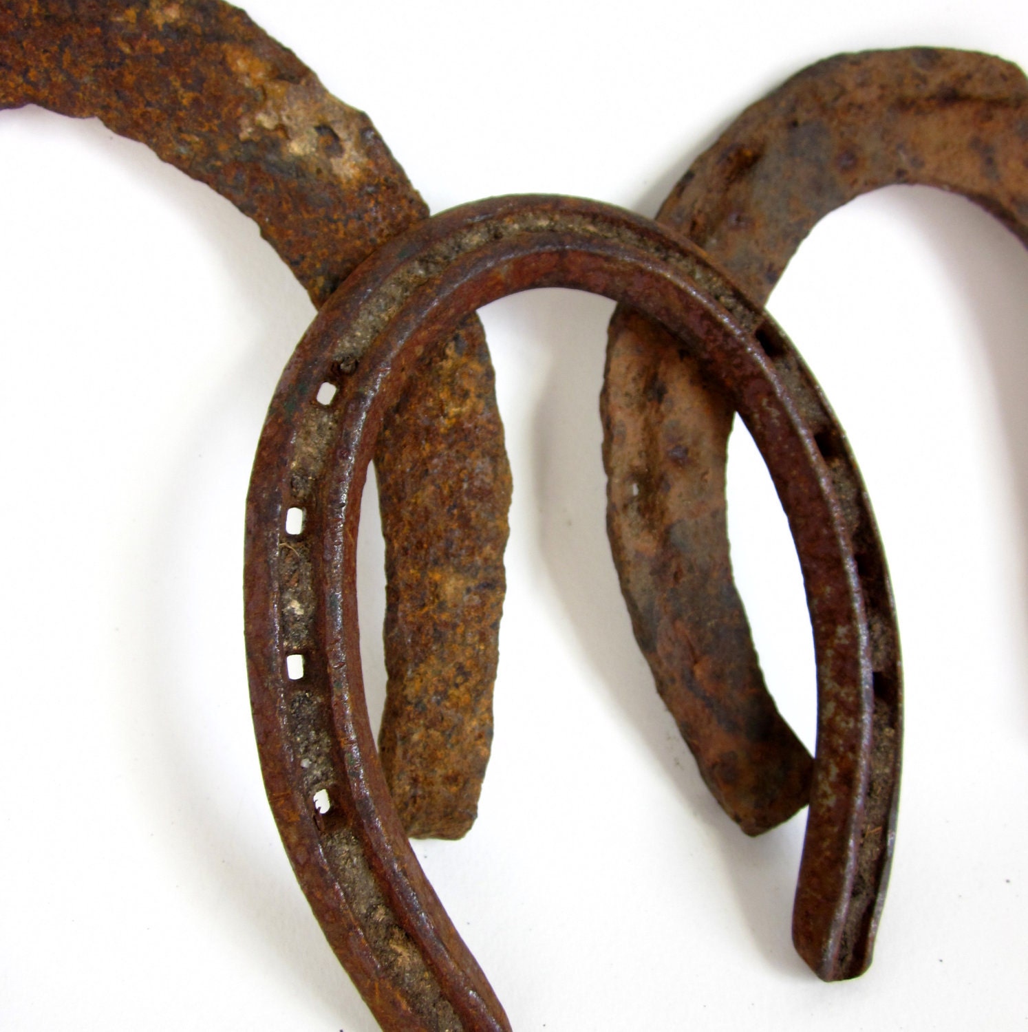 Rustic Vintage Horseshoes / Set of Three