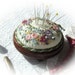 PP2 Miniature Wreath of Flowers - pincushion kit on silk