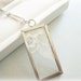 Silver Long Lace in Frame Necklace