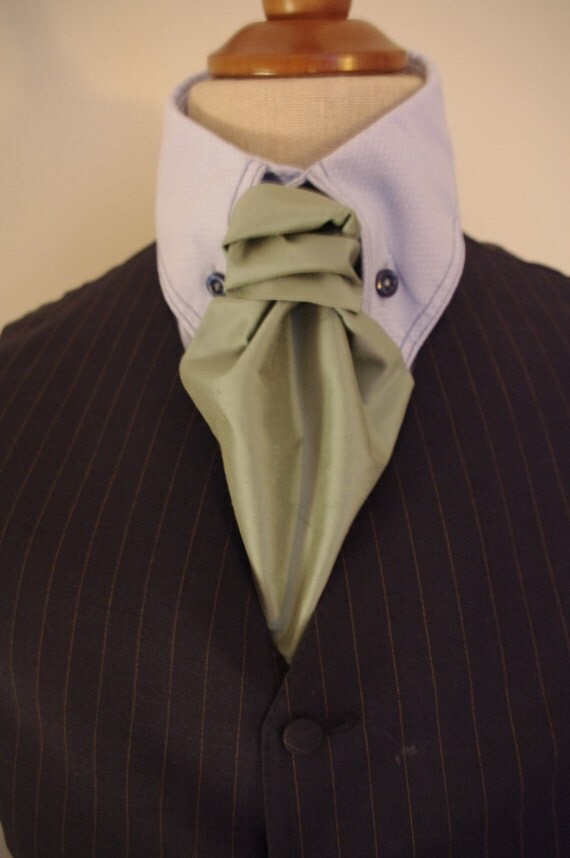 Items similar to silk tie ascot cravat scrunch tie handmade in leeds ...