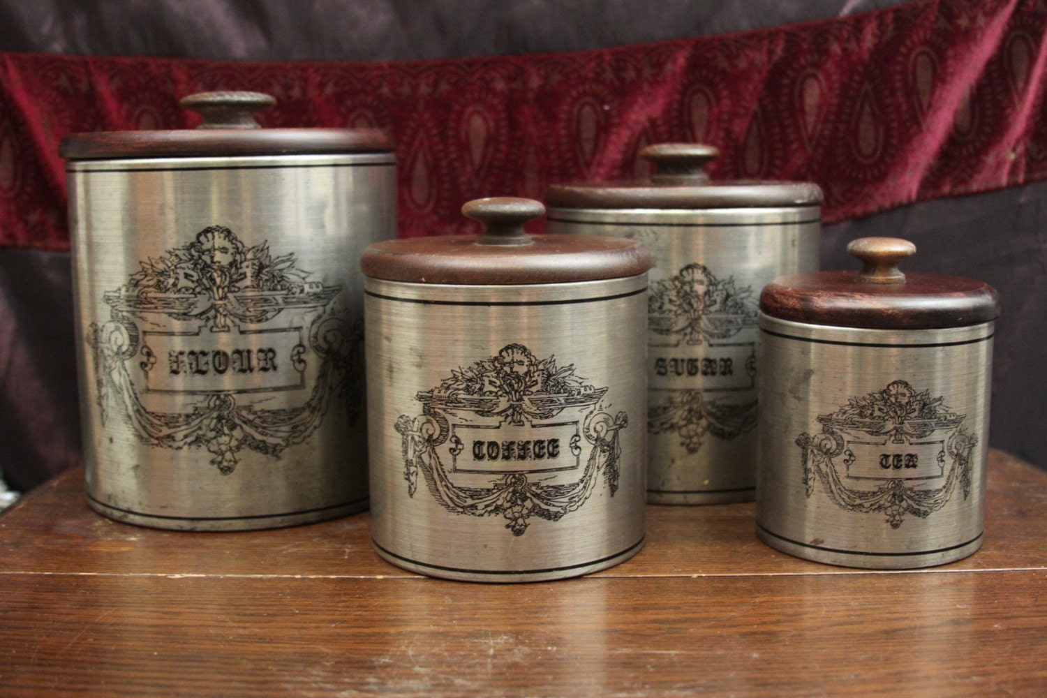 Fantastic old fashioned country kitchen canister set FLOUR