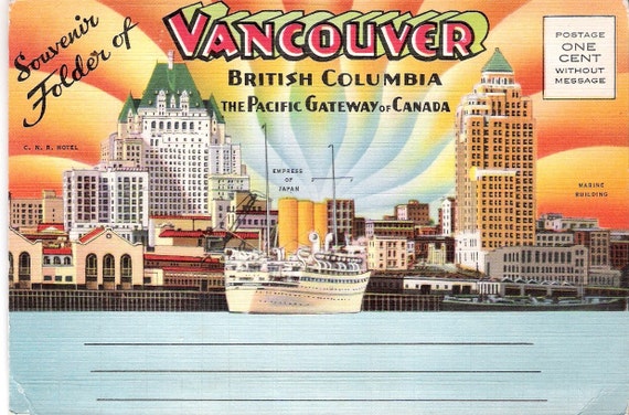 Vancouver Canada Vintage Postcard Booklet