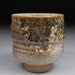 Larger Yunomi Tea Cup Glazed with Shino, Wood Ash, Copper and Rutile