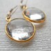 Large Clear Quartz earrings - clear quartz earrings - gold earrings -E A R R I N G S