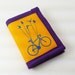 Flying Bike Wallet - yellow, blue and purple