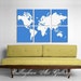 Custom World Map Collection of 6 - Original Silk Screen Prints