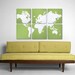 Custom World Map Collection of 6 - Original Silk Screen Prints