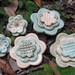 handbuilt pottery ceramic flower magnets
