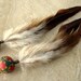 Feather Earrings - Long, Natural Feathers with African Clay Beads - Earth Song